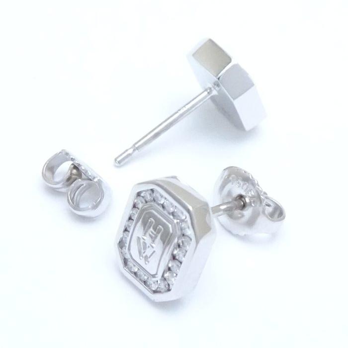 HARRY WINSTON ハリーウィンストン HWロゴ ピアス ダイヤモンド 