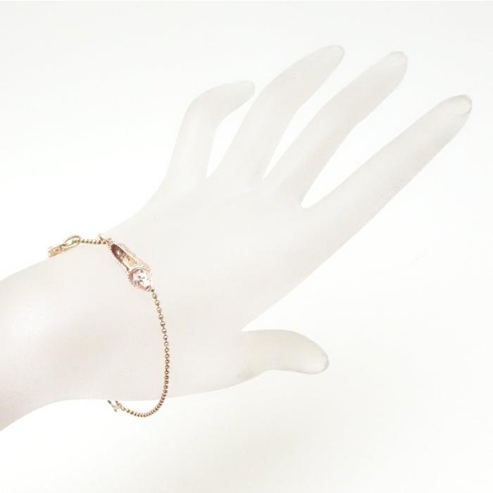 agete アガット ブレスレット 靴 鍵 モチーフ ダイヤモンド0.02ct/0.01 