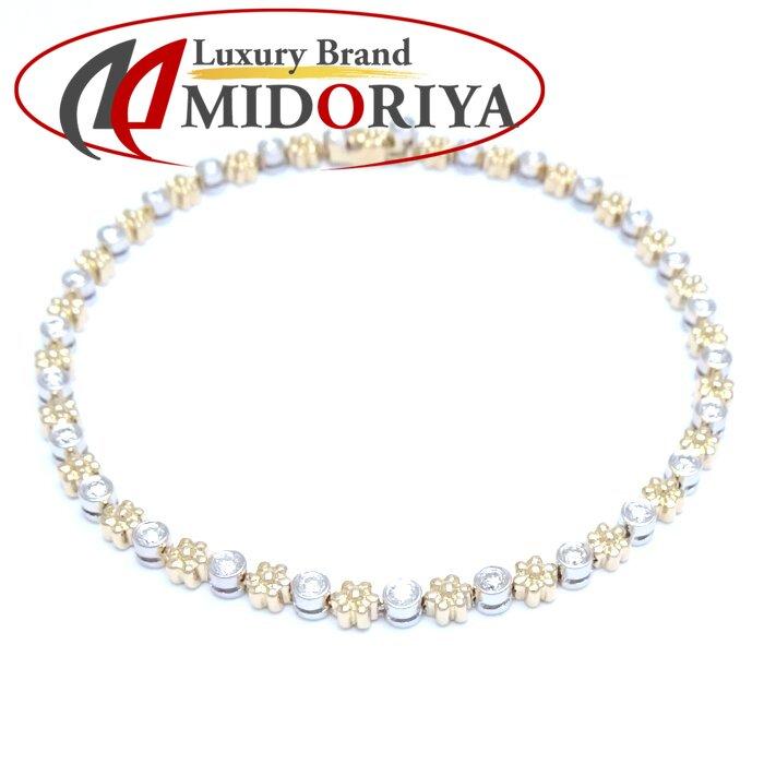 ポンテヴェキオフラワーモチーフブレスレットK18WG ダイヤモンド