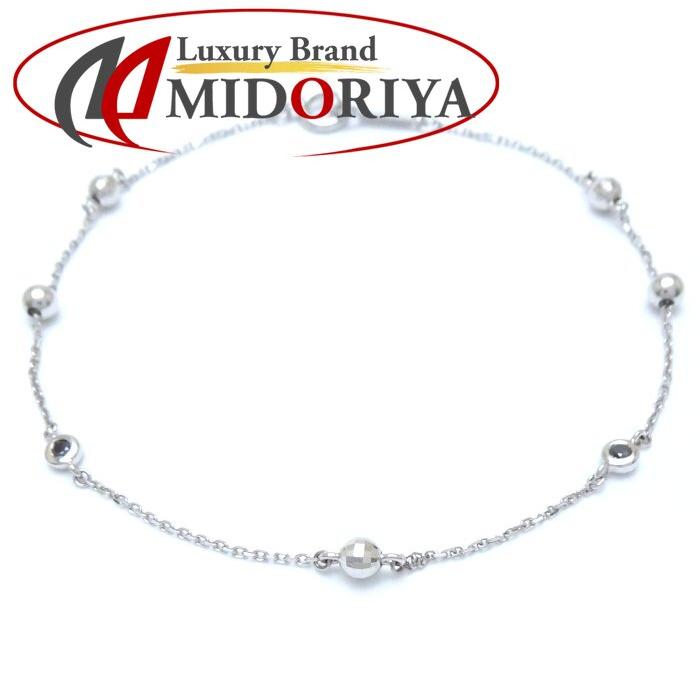 4°C K18WG ホワイトゴールドブレスレット