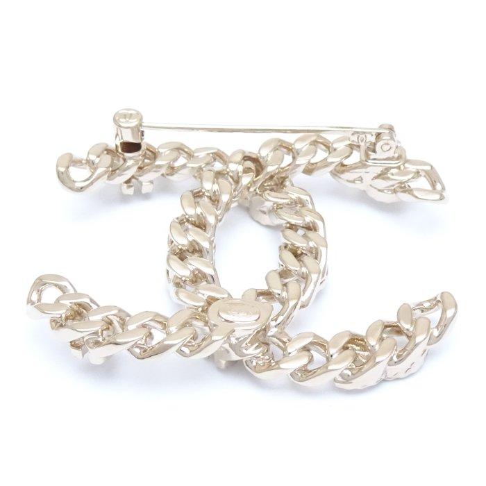 CHANEL シャネル ココマーク ブローチ ラインストーン I22K GP  