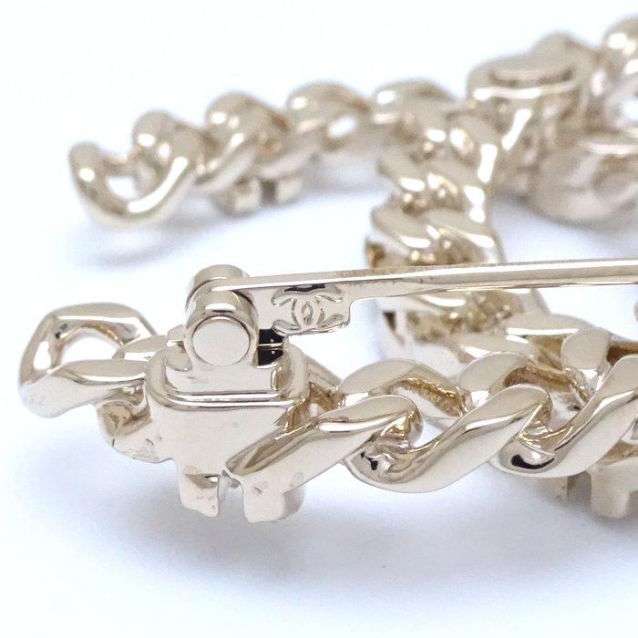 CHANEL シャネル ココマーク ブローチ ラインストーン I22K GP  