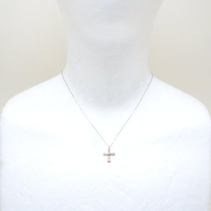 4℃ ヨンドシー クロス ネックレス ダイヤモンド K18PG ピンクゴールド/292499【中古】 : MIDORIYA - 通販 ...