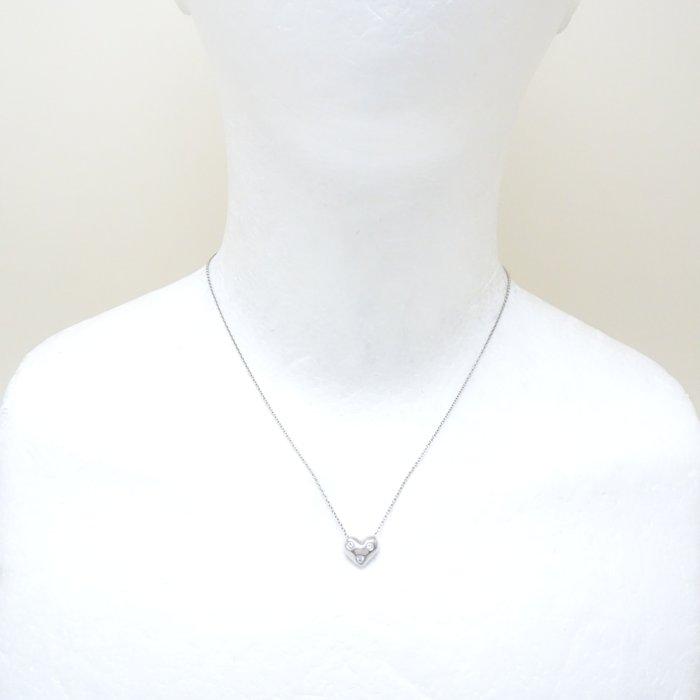 TIFFANY&Co. ティファニー ドッツハート ネックレス 3Pダイヤモンド  