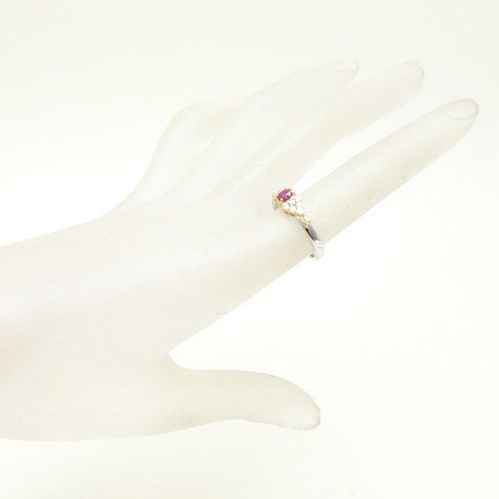 CELINE セリーヌ リング 指輪 ルビー0.34ct ダイヤモンド0.25ct 11.5号  