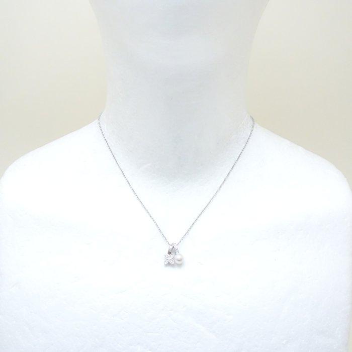 MIKIMOTO ミキモト ネックレス パール5.5ミリ ダイヤモンド MIKIMOTO ミキモト ネックレス パール5.5ミリ ダイヤモンド