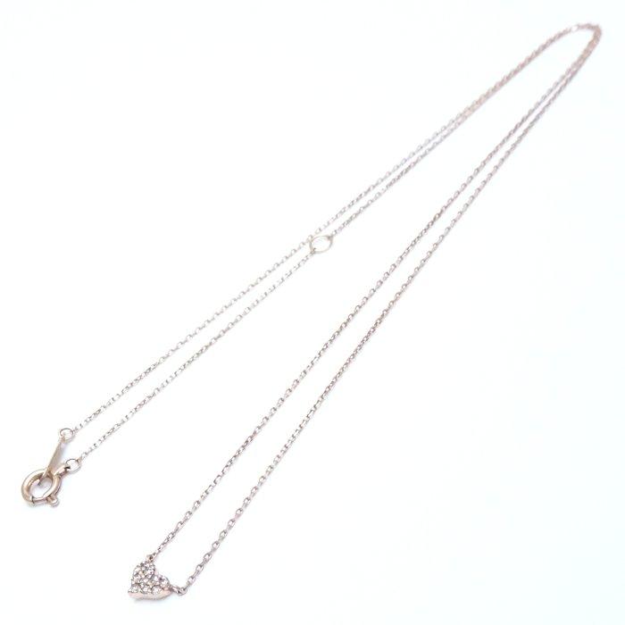 THE KISS ザ キッス ハート ネックレス ダイヤモンド0.05ct K10PG