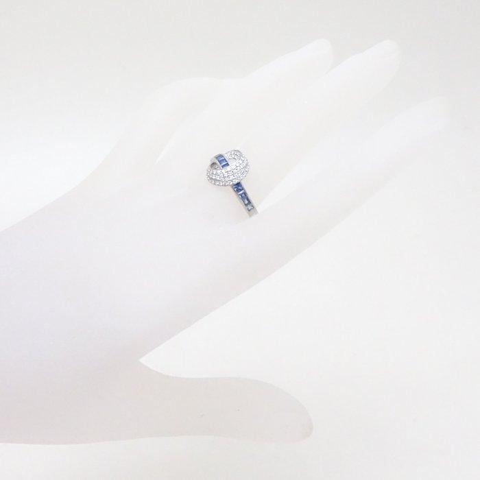 Jeunet ジュネ リング 指輪 サファイヤ1.00ct ダイヤモンド0.31ct 13.5 