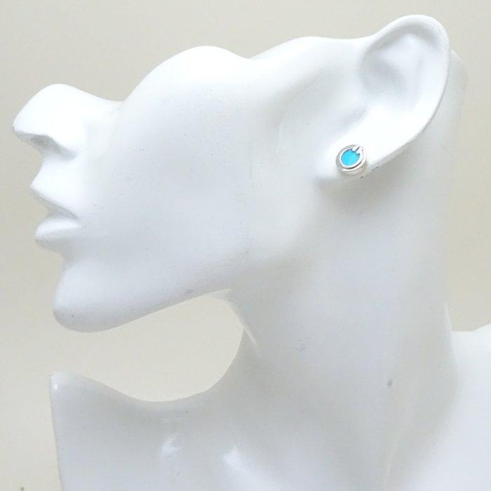TIFFANY&Co.（ティファニー） T TWO サークル ピアス ターコイズ K18WG 