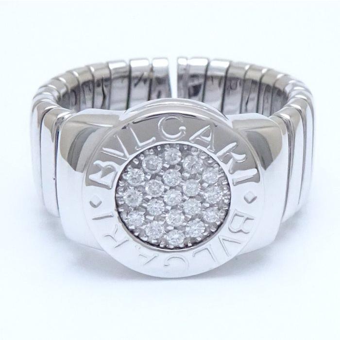 BVLGARI（ブルガリ） ブルガリブルガリ トゥボガス リング 指輪 ダイヤモンド 15号 K18WG ホワイトゴールド/293151【中古 ...