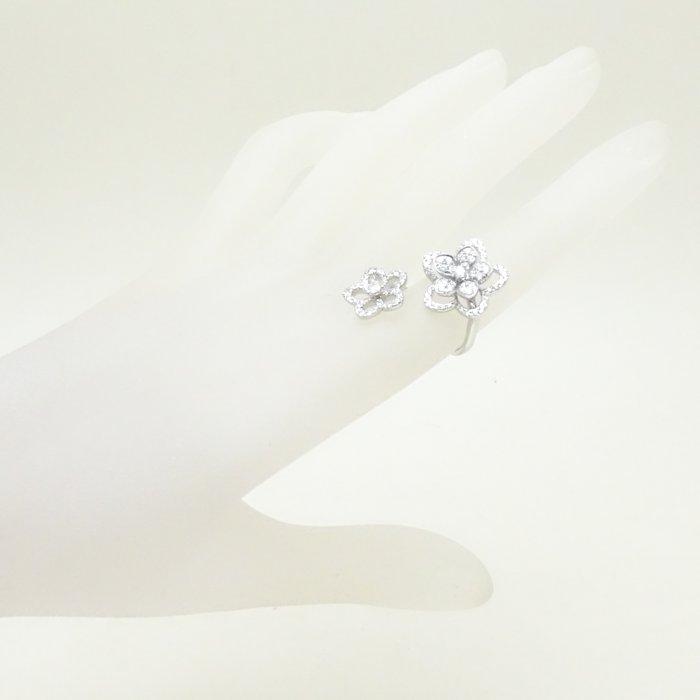 グラフ GRAFF ワイルドフラワー ダブル ダイヤモンド リング 指輪 11号