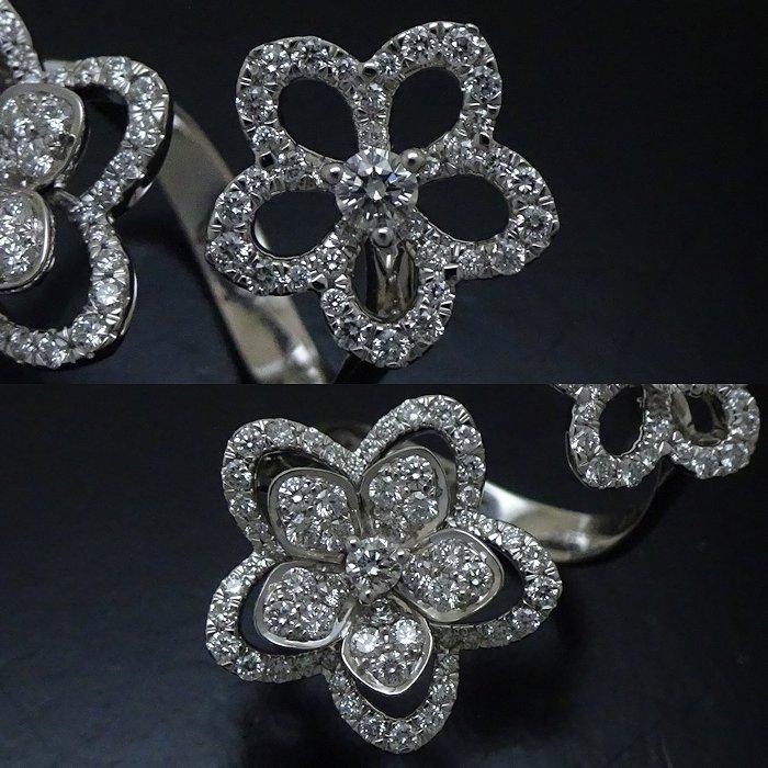 フラワーK18WGリング　ダイヤモンド　金　13号 楽天市場】K18PG 【0.28ct】ダイヤモンド フラワーモチーフ