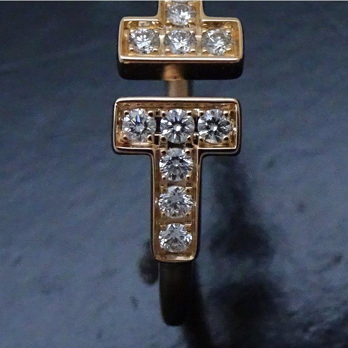 TIFFANY&Co.（ティファニー） Tワイヤー リング 指輪 ダイヤモンド 8号