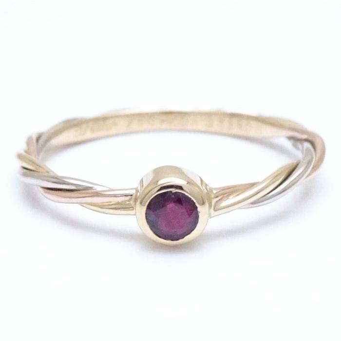 Cartier（カルティエ） ツイスト リング 指輪 ルビー #50 実寸9号 K18