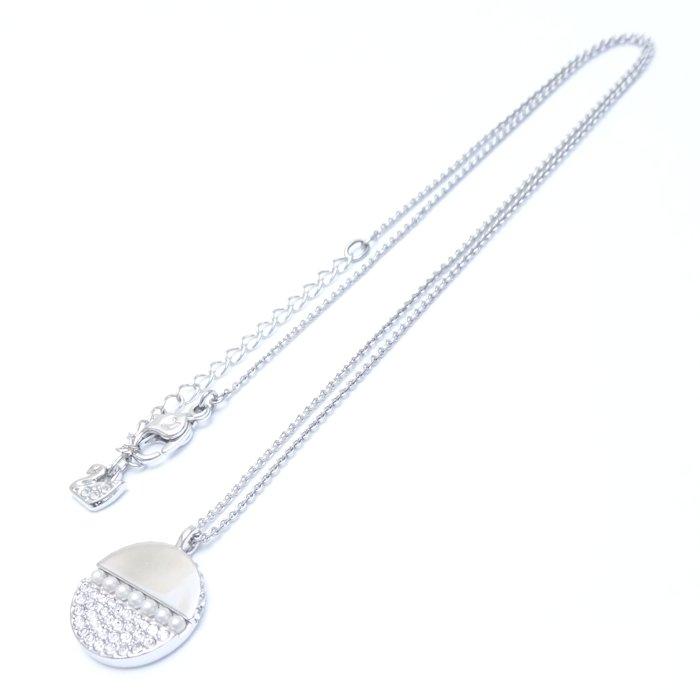SWAROVSKI スワロフスキー クリスタル ネックレス ラウンドモチーフ シルバーメッキ/293282【中古】_2