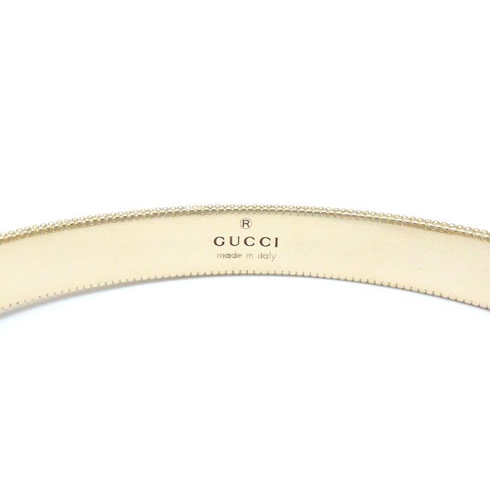 GUCCI（グッチ） GGアイコン ブルームス バングル #18 434528 K18YG 