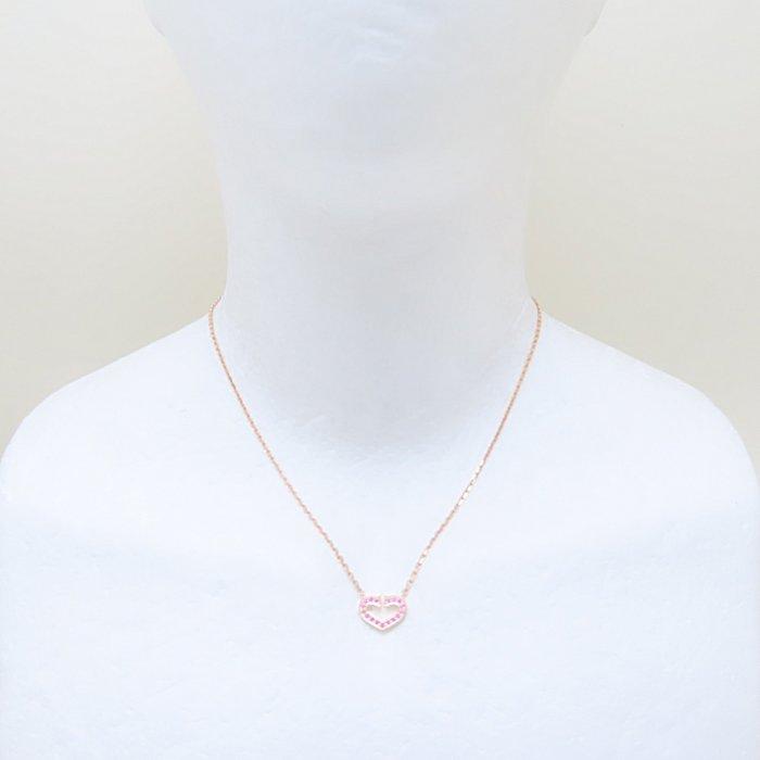 Cartier（カルティエ） Cハート ネックレス ピンクサファイア K18PG 