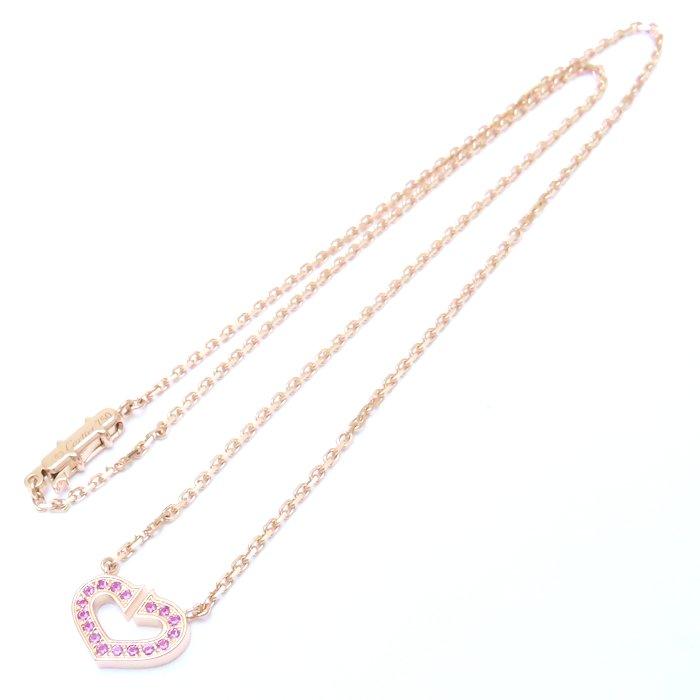 Cartier（カルティエ） Cハート ネックレス ピンクサファイア K18PG 