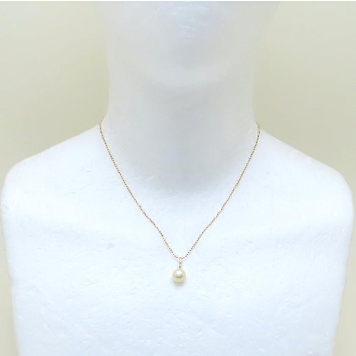 MIKIMOTO（ミキモト） パール ネックレス 真珠8.1ミリ K18YG イエロー