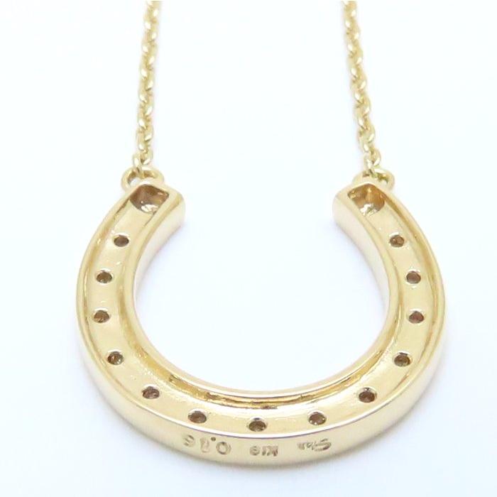 JEWELRY スタージュエリー ホースシュー ネックレス ダイヤモンド0.16ct K18YG イエローゴールド/293664【中古】 【遅れ】