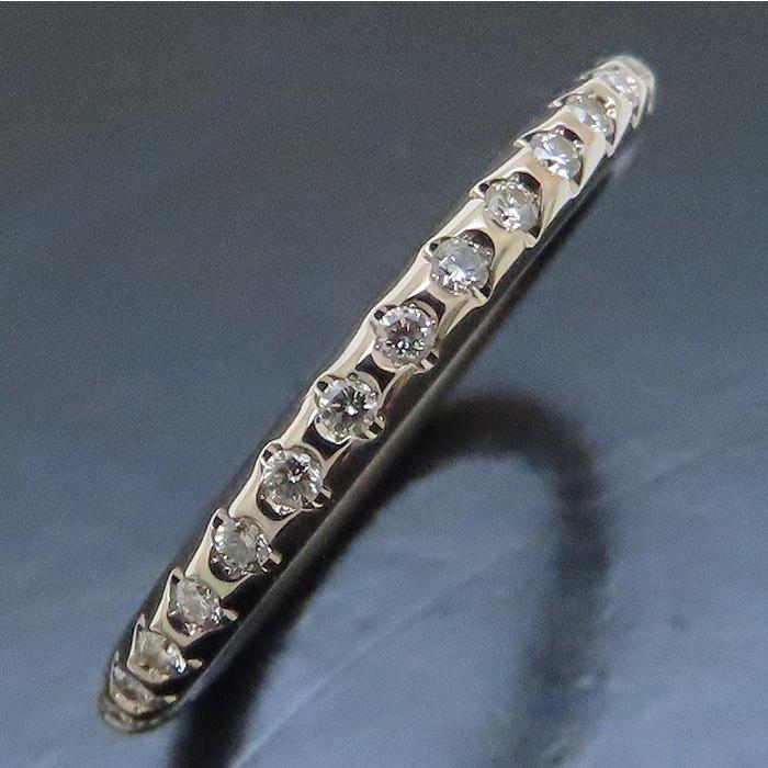 カシケイダイヤモンドプラチナハーフエタニティリング 7号