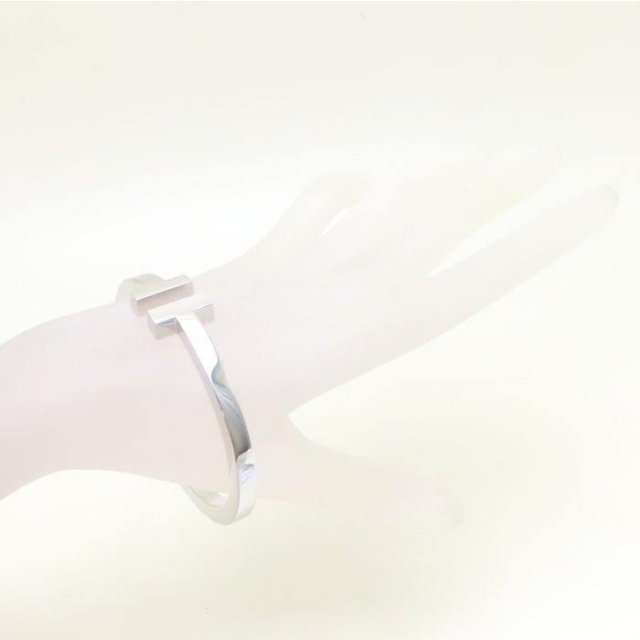 TIFFANY&Co.（ティファニー） Tスクエア バングル K18WG ホワイト