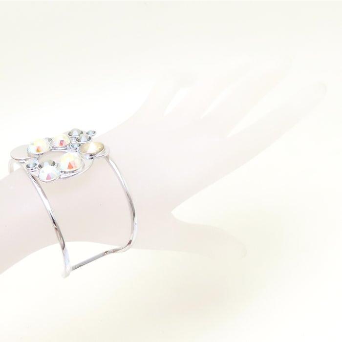 SWAROVSKI（スワロフスキー） クリスタル バングル シルバーメッキ 