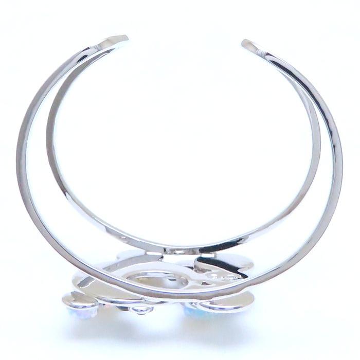 SWAROVSKI（スワロフスキー） クリスタル バングル シルバーメッキ 