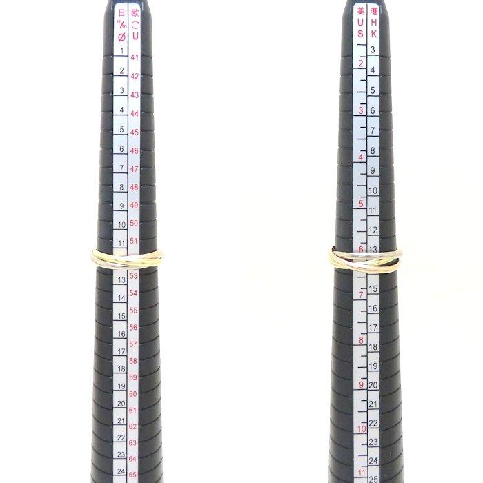 4℃ ヨンドシー 3連 リング 指輪 12号 K18スリーカラーゴールド/293799  