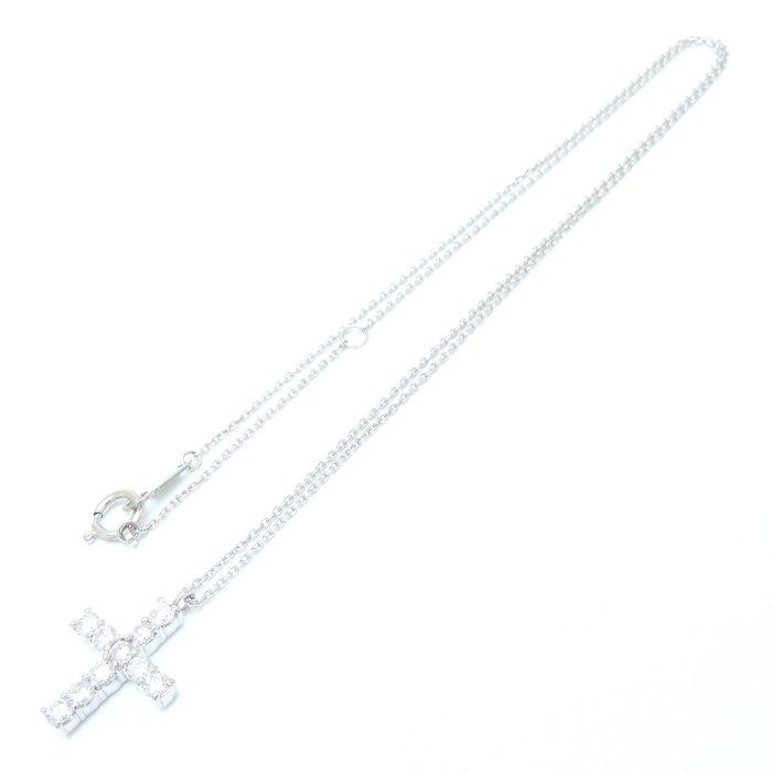 VENDOME ヴァンドーム ダイヤモンド クロス ネックレス ダイヤモンド0.50ct Pt900プラチナxPt850プラチナ /293816【中古】