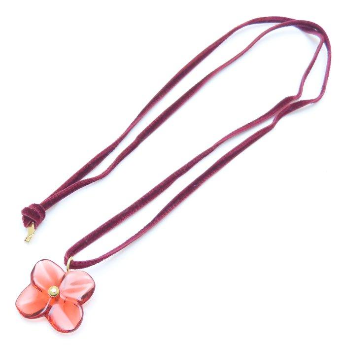 バカラ（Baccarat） クリスタル フラワー ペンダント ネックレス