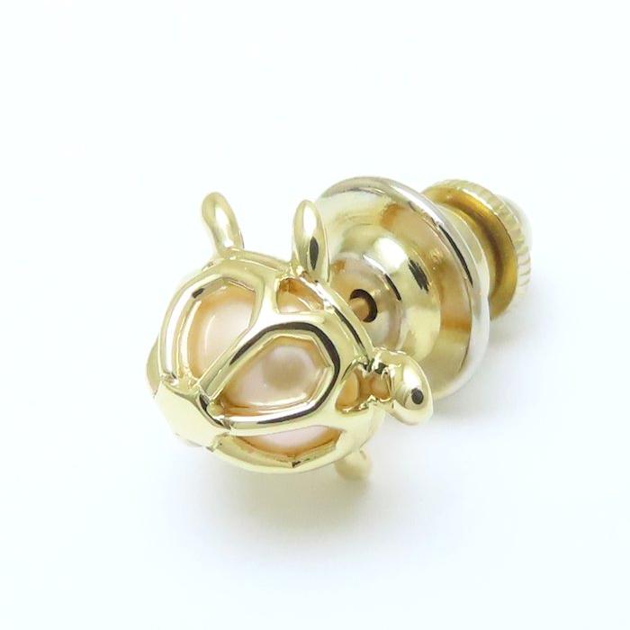 MIKIMOTO（ミキモト） ピンブローチ カメモチーフ パール 真珠 K18YG