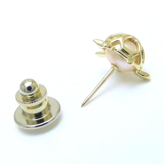 MIKIMOTO（ミキモト） ピンブローチ カメモチーフ パール 真珠 K18YG