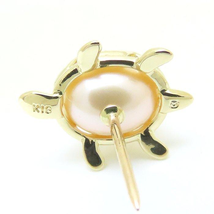 MIKIMOTO（ミキモト） ピンブローチ カメモチーフ パール 真珠 K18YG