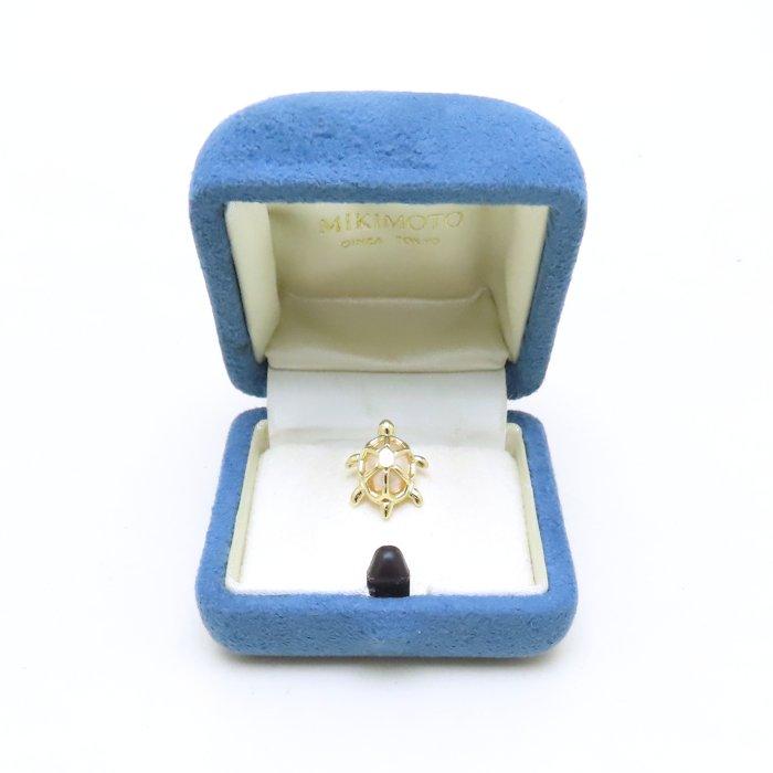 MIKIMOTO（ミキモト） ピンブローチ カメモチーフ パール 真珠 K18YG