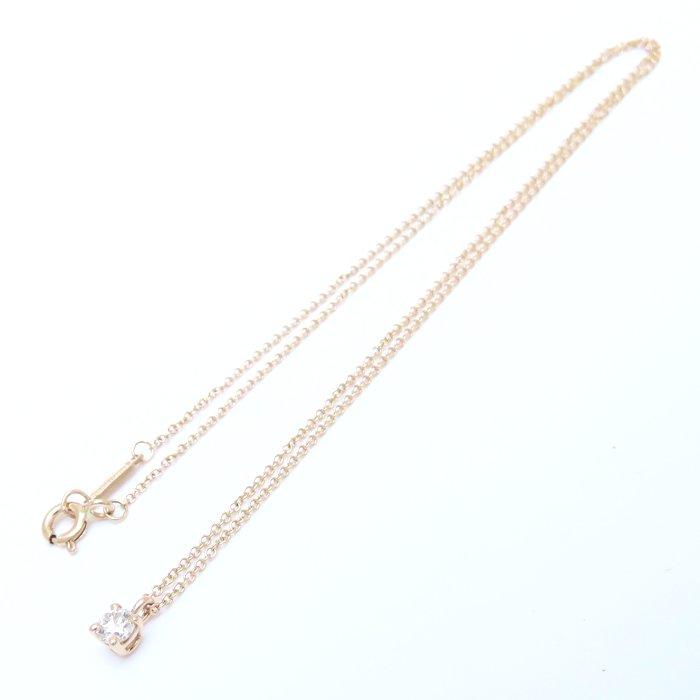 TIFFANY&Co.（ティファニー） ソリティア ダイヤ ネックレス 一粒ダイヤモンド ソリテール 750PG K18RG ローズゴールド ...