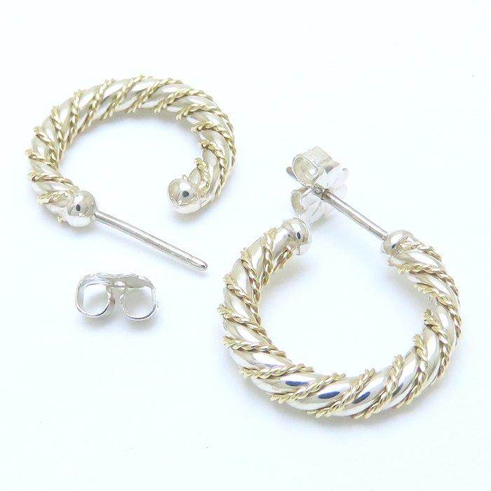 最終値下げ Tiffanyのツイスト フープ ピアス 美品シルバーゴールドフープ 楽天市場】ティファニー ピアス レディース ツイスト フープ