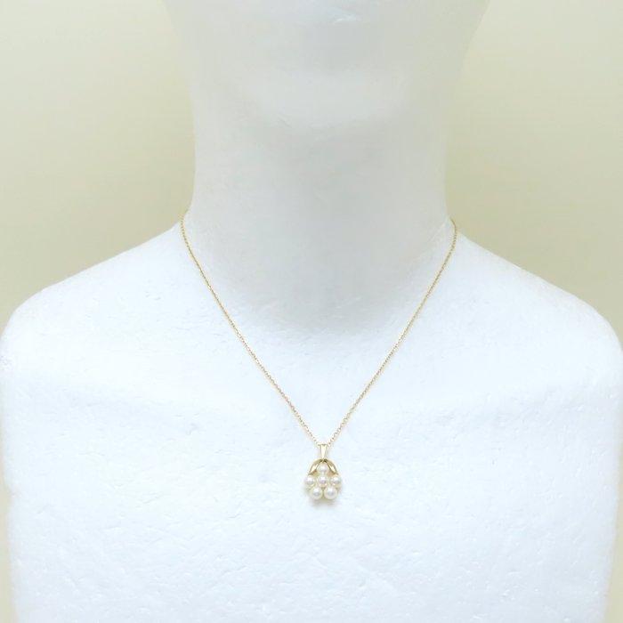 MIKIMOTO ミキモト パール ネックレス 真珠 K18YG イエロー