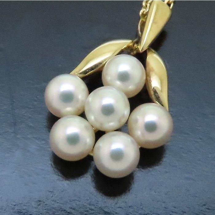 MIKIMOTO ミキモト パール ネックレス 真珠 K18YG イエロー