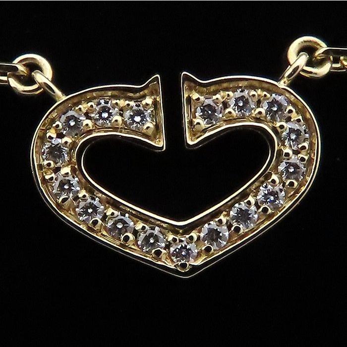 Cartier CARTIER カルティエ Cハート ネックレス ダイヤモンド 