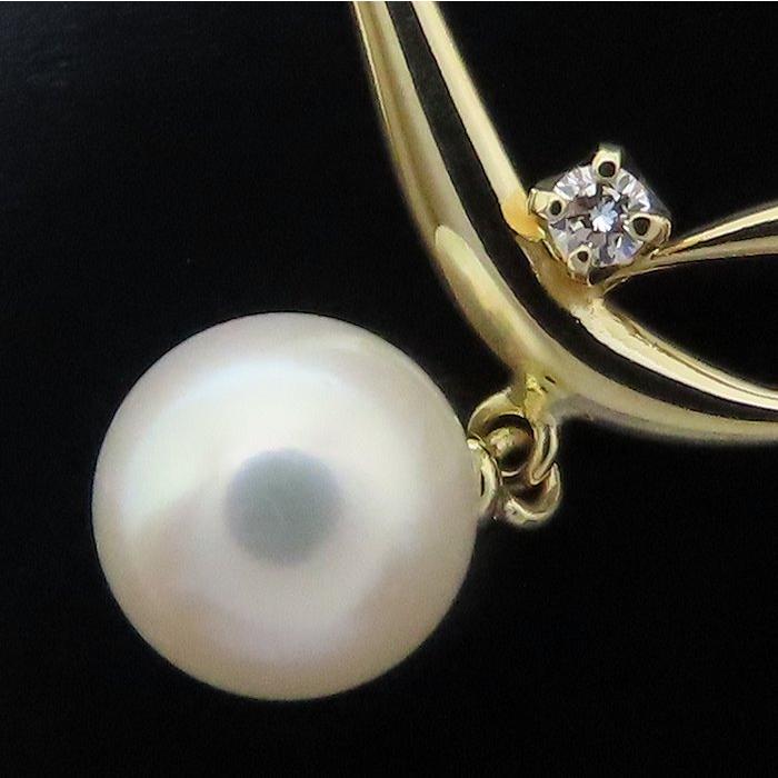 MIKIMOTO（ミキモト） パール ネックレス 真珠7.4ミリ ダイヤモンド