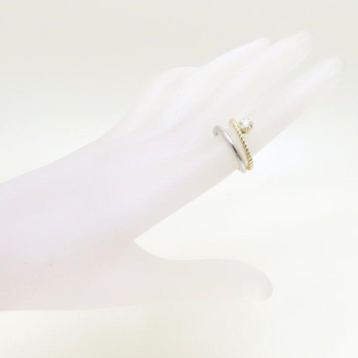 星の砂 star sand リング 指輪 ダイヤモンド0.17ct 10.5号 K18YG 