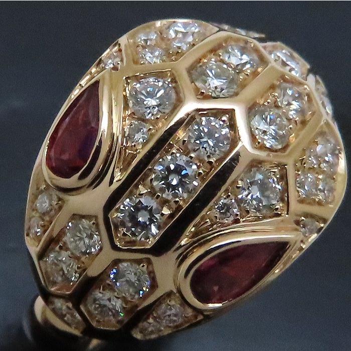 BVLGARI（ブルガリ） セルペンティ リング 指輪 ピンクトルマリン