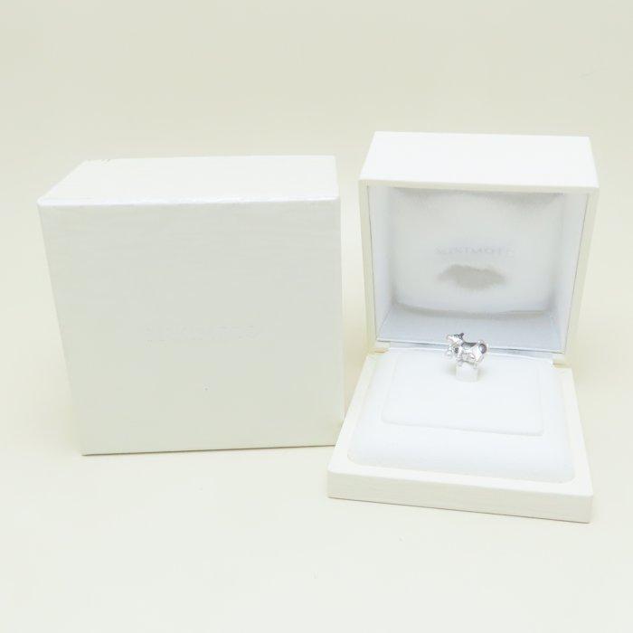 MIKIMOTO（ミキモト） 牛モチーフ ピンブローチ シルバー 真珠 ベビー