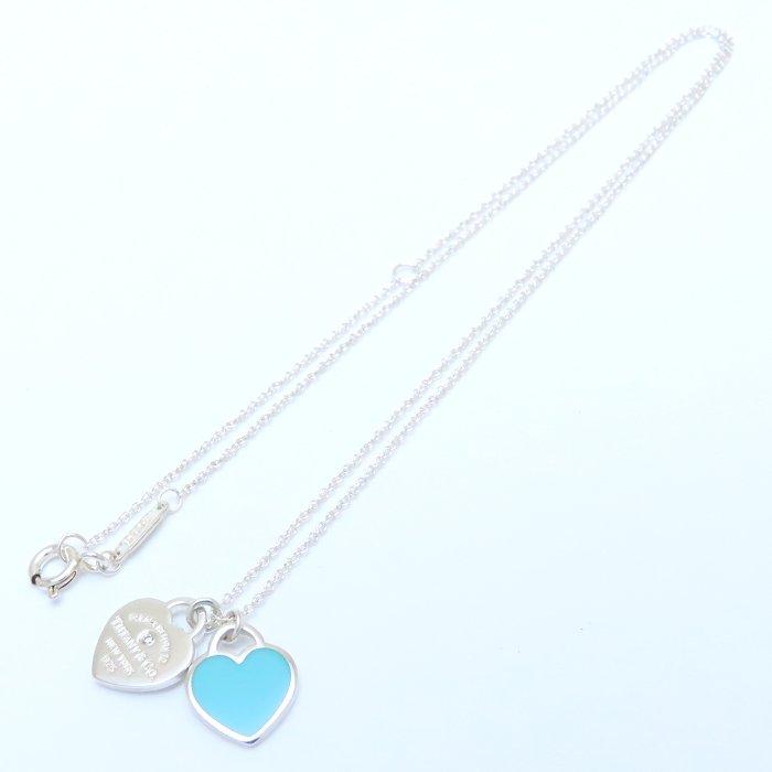 リターン トゥ ティファニー ダブルハート タグ ペンダント ネックレス ティファニー ブルー TIFFANY＆CO．925 リターン トゥ ティファニー™ ティファニー ブルー ダブル ハート タグ