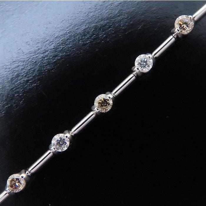 ライン LINE ダイヤモンド ブレスレット ダイヤモンド1.25ct K18WG 