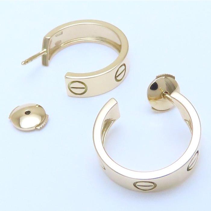 Cartier シルバーフープピアス 証明書付き(片耳) カルティエ Cartier ラブフープピアス ホワイトゴールド 750