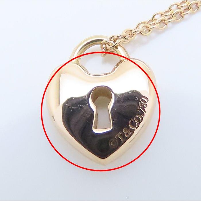 美品 ティファニー ハートロック ローズゴールド ネックレス k18 TIFFANY&Co.（ティファニー） ハートロックペンダントネックレス