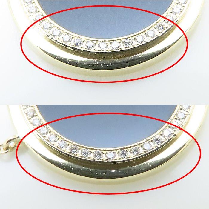 TIFFANY&Co. ティファニーＴサークル オニキス ダイヤモンド ネックレス K18YG イエローゴールド レディース/294456【中古】