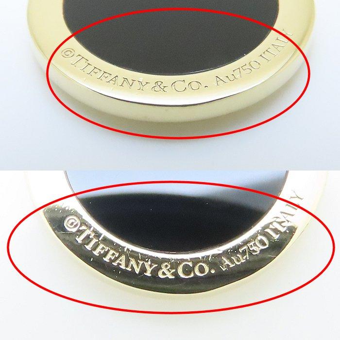 TIFFANY&Co. ティファニーＴサークル オニキス ダイヤモンド ネックレス K18YG イエローゴールド レディース/294456【中古】
